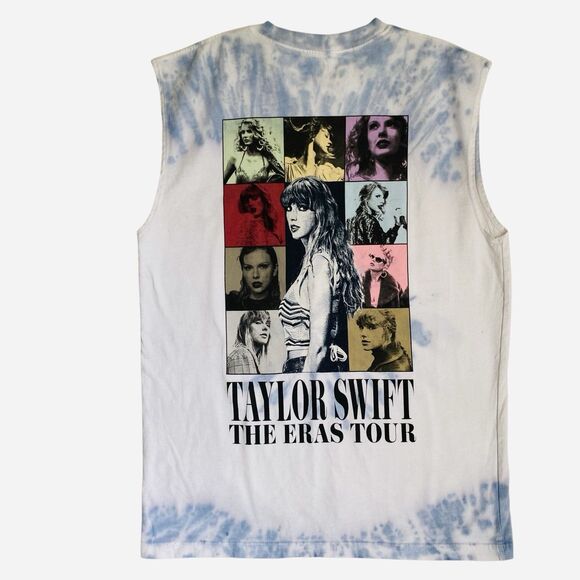 Taylor Swift Tank Top Size S The Eras Tour 2023 Graphic Print Crewneck Tie Dye - Picture 5 of 6